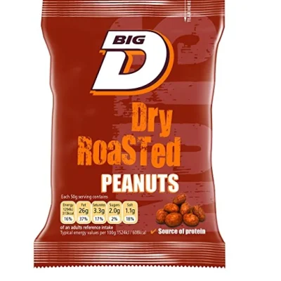 Big D Dry Roasted Peanuts 18 x 240 G