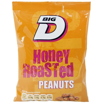 Big D Honey Roast Peanuts 24 x 160 G