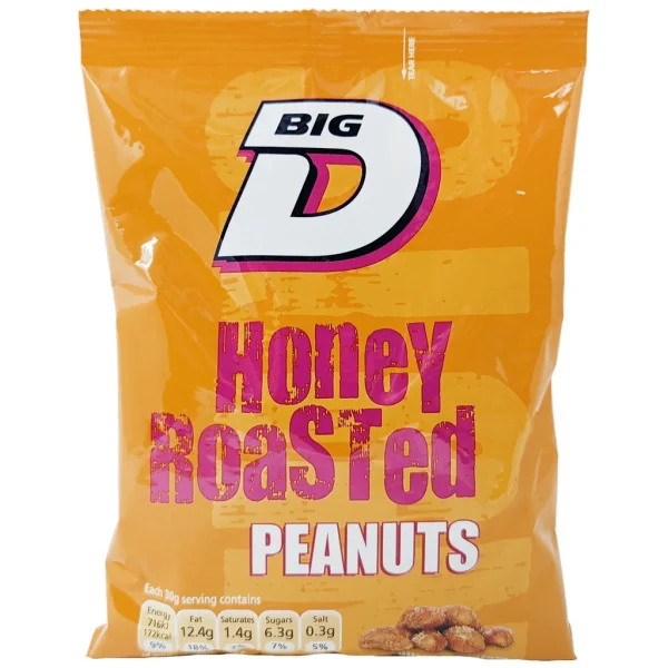 Big D Honey Roast Peanuts 24 x 160 G